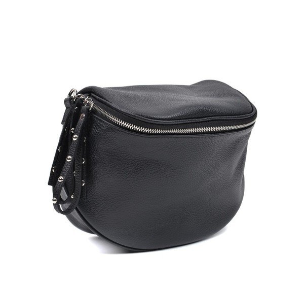 Geantă din piele Anna Luchini Marhullo, negru-image-3
