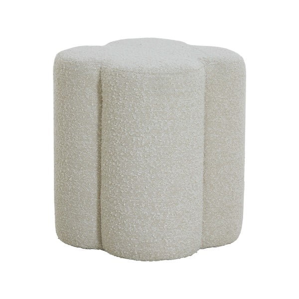 Taburet crem cu tapițerie din stofă bouclé Nalani – Light & Living