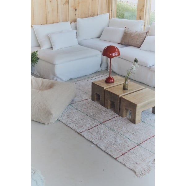 Covor crem lavabil, țesut manual din bumbac 140x200 cm Color Lines – Lorena Canals-image-1