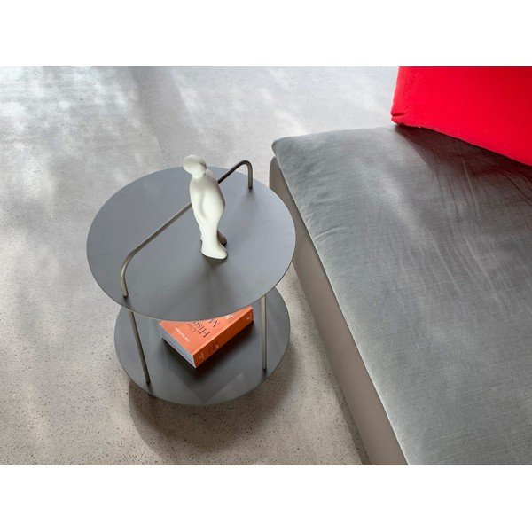 Masă auxiliară de grădină rotundă din metal ø 45 cm Plip – Ezeis-image-2