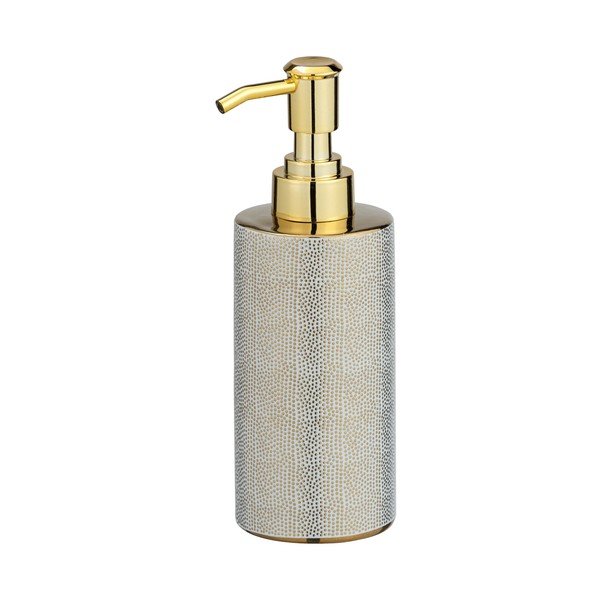 Dozator ceramică pentru săpun Wenko Nuria, alb - auriu