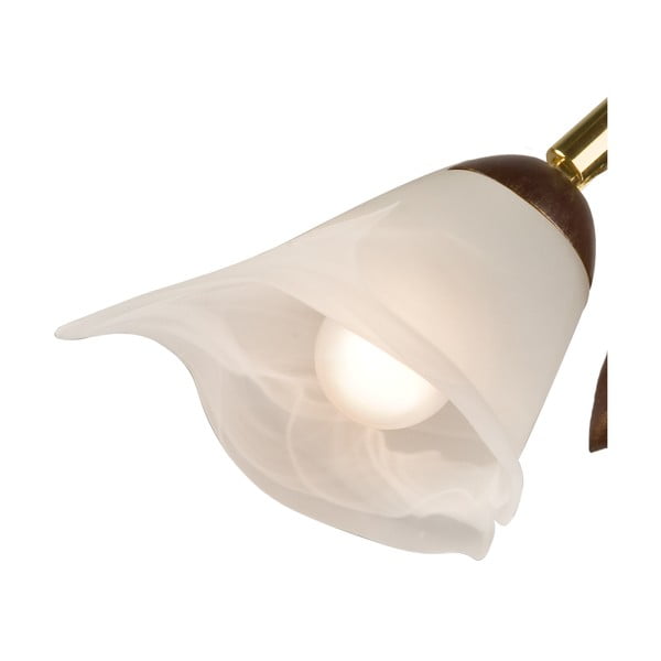 Veioză maro închis cu abajur din sticlă (înălțime 40 cm) Bluszcz – LAMKUR-image-4
