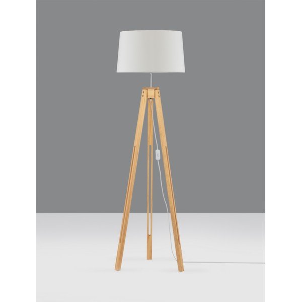 Lampadar alb/în culoare naturală (înălțime 145 cm) Leroy – Nova Luce-image-3