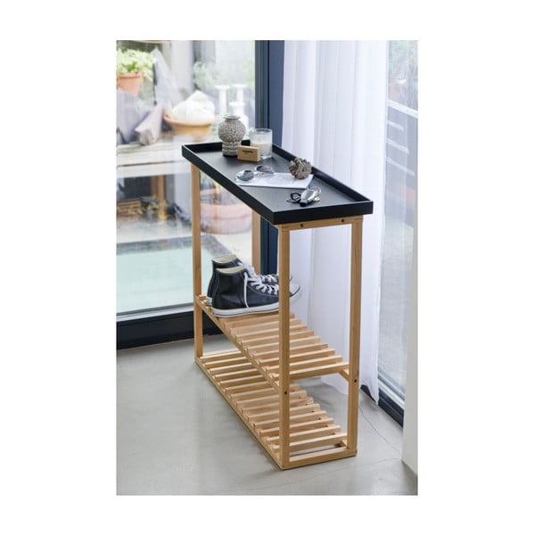 Etajeră încălțăminte/masă auxiliară cu blat negru Wireworks Hello Storage-image-3