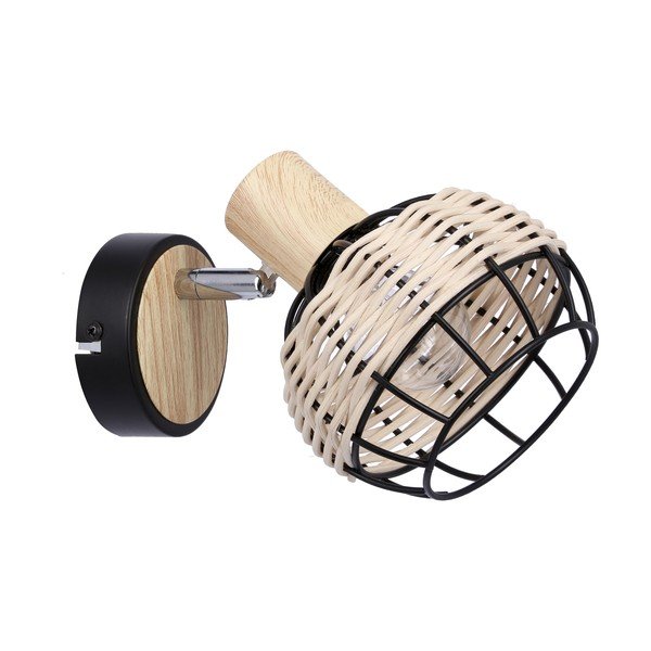 Aplică de perete neagră-crem ø 12 cm Tajga – Candellux Lighting-image-3