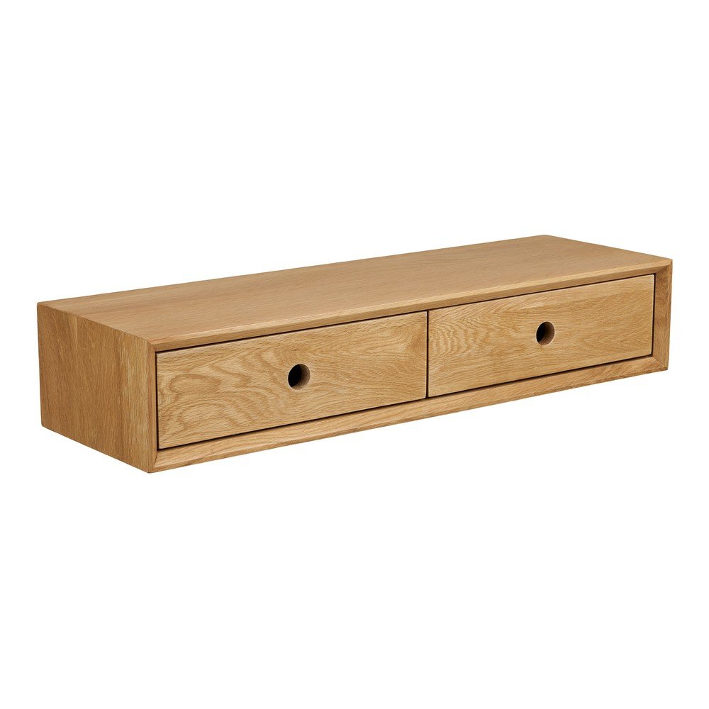 Raft în culoare naturală deschisă din lemn de stejar 80 cm Luzern – House Nordic