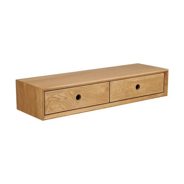 Raft în culoare naturală deschisă din lemn de stejar 80 cm Luzern – House Nordic