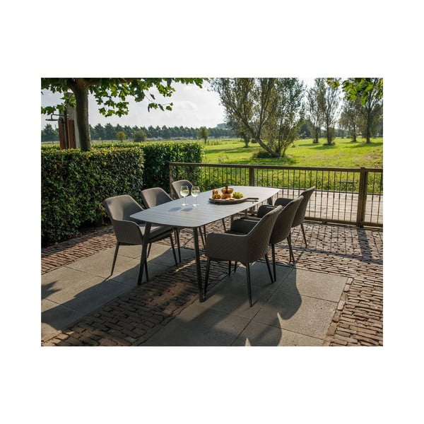 Scaun de grădină gri din metal Domino – Exotan-image-1