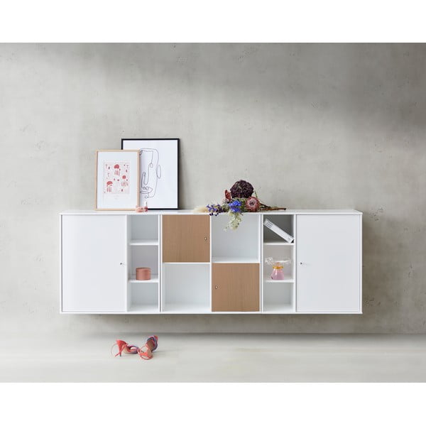 Ușă cu aspect de stejar  pentru sistemul de rafturi modulare 2 buc 32x33 cm Mistral Kubus - Hammel Furniture-image-1
