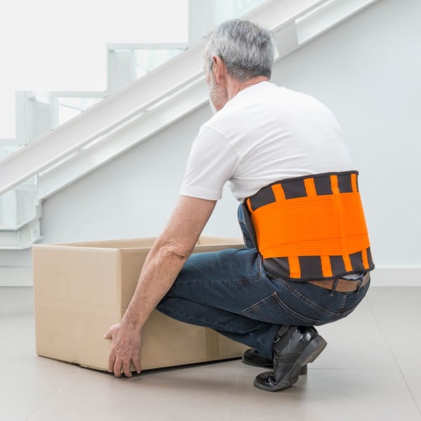 Centură sportivă corectoare și reductoare InnovaGoods, mărime L, portocaliu - negru-image-1