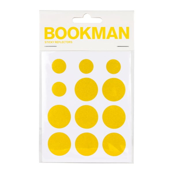 Set 12 buline reflectorizante autoadezive Bookman, galben