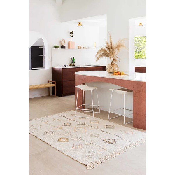 Covor bej lavabil/țesut manual din bumbac 140x200 cm Kaarol Earth – Lorena Canals-image-4