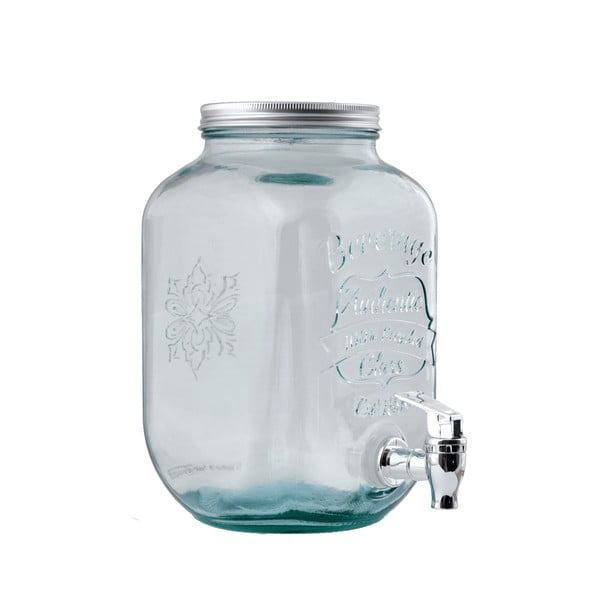Borcan din sticlă reciclată cu capac și robinet Ego Dekor Lemonade, 4 l