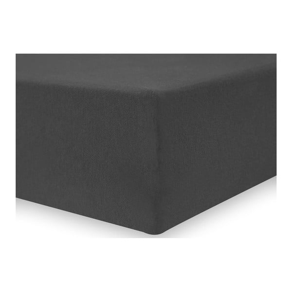 Cearșaf de pat cu elastic DecoKing Nephrite, 180–200 cm, gri închis-image-2