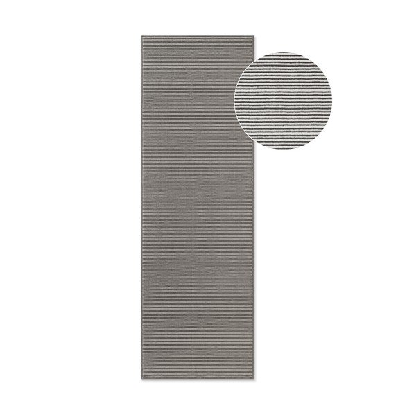 Covor tip traversă gri antracit/crem 80x240 cm Perles Dolomite – Elle Decoration