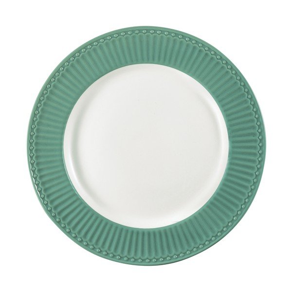 Farfurie din ceramică Green Gate Alice, ø 26,5 cm, margine verde închis