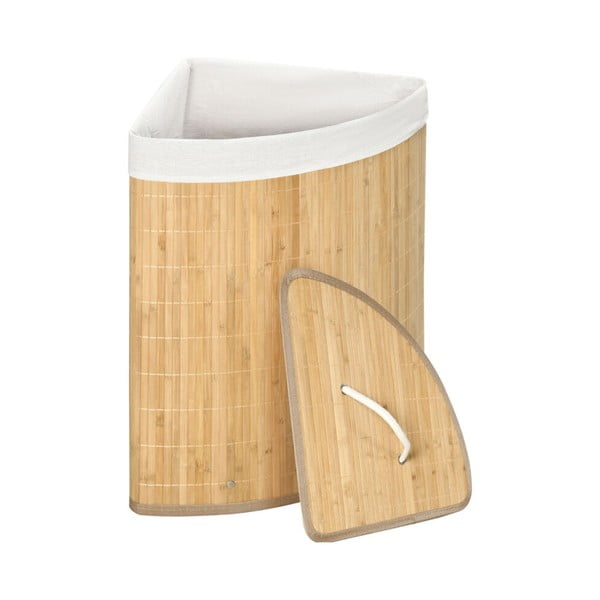 Coș de rufe în culoare naturală din bambus 40 l Bamboo – Compactor