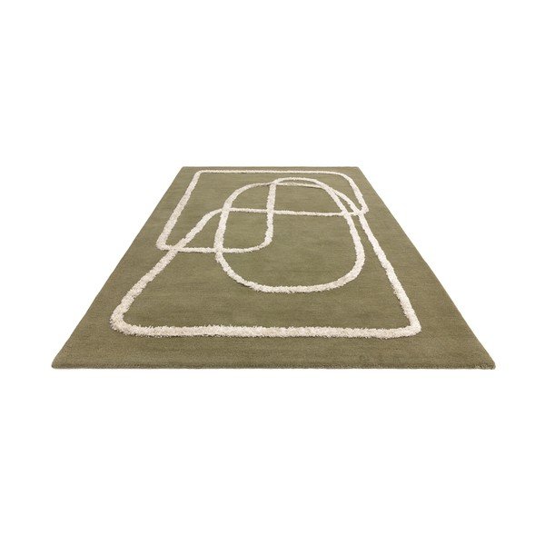 Covor verde handmade din lână 160x230 cm Matrix – Asiatic Carpets-image-4