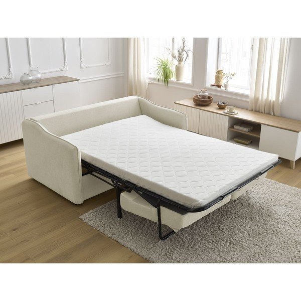 Canapea bej pentru dormitul zilnic/extensibilă 178 cm Lenny – Bobochic Paris-image-1