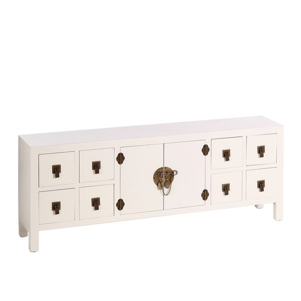 Comodă albă joasă 130x50,5 cm Oriente – Ixia