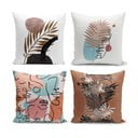 Set 4 fețe de pernă Minimalist Cushion Covers Cesso, 45 x 45 cm