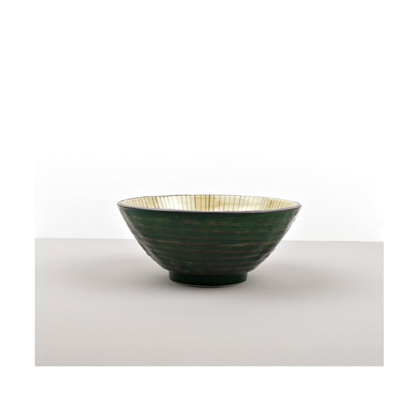 Bol ceramic pentru tăiței Made In Japan Green DK, ⌀ 20 cm, verde