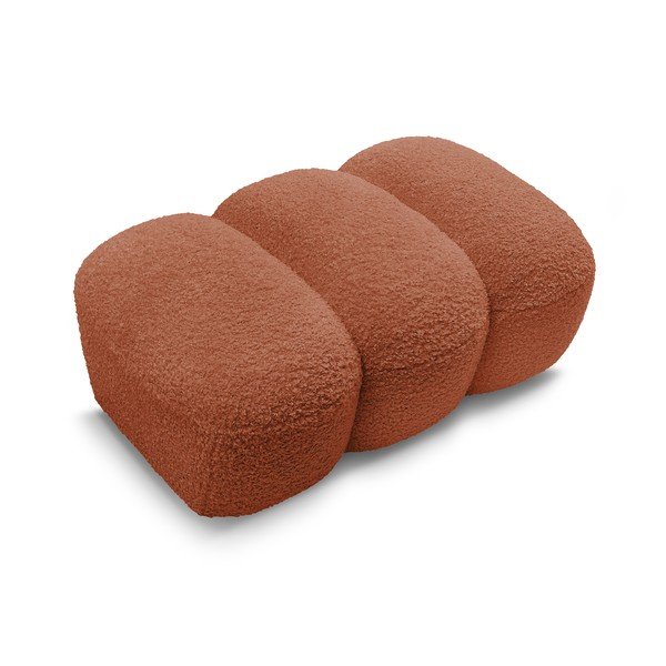 Taburet cărămiziu cu tapițerie din țesătură bouclé Hippolyte – Bobochic Paris-image-4