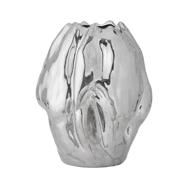 Vază argintie din gresie (înălțime 29 cm) Bobby – Bloomingville