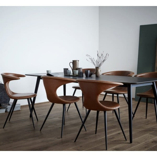 Scaun din piele artificială DAN-FORM Denmark Flair, maro-image-1