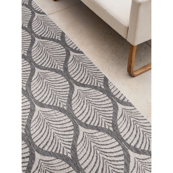 Covor tip traversă pentru interior și exterior gri/fildeș 80x250 cm Duet Liora – NORTHRUGS-image-4