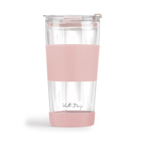Cană termos roz 600 ml Fuori – Vialli Design