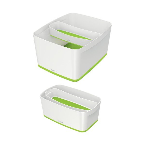 Organizator de birou din plastic alb-verde MyBox - Leitz-image-3