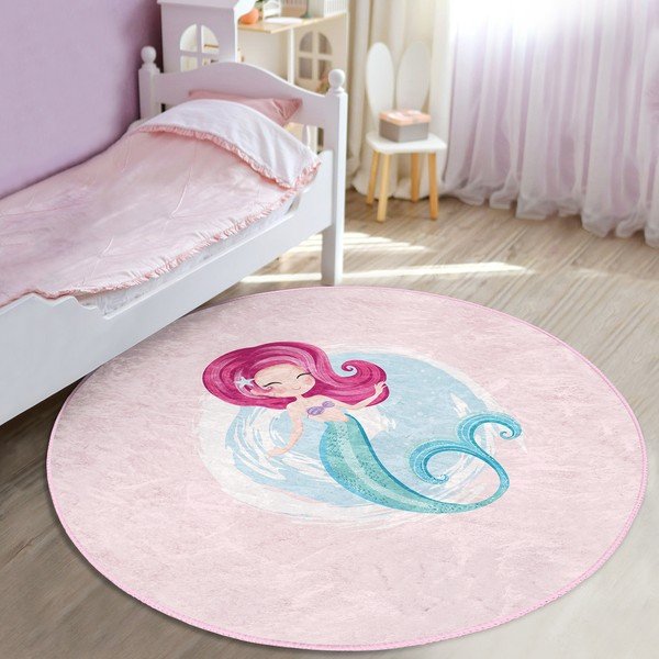 Covor pentru copii roz ø 80 cm Comfort – Mila Home-image-2
