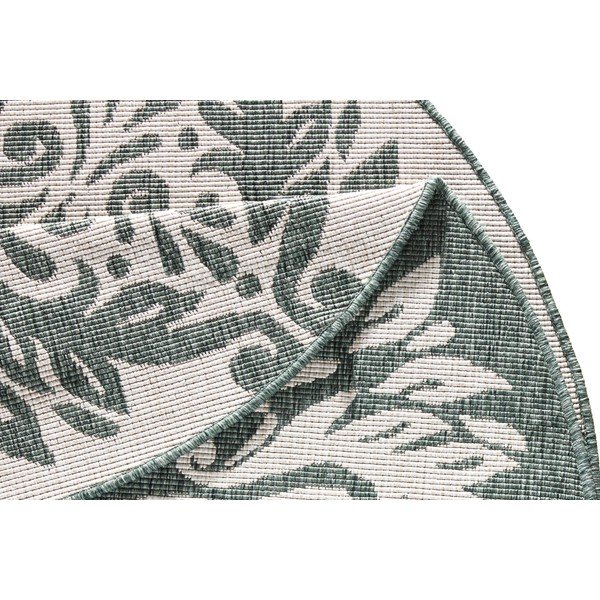 Covor adecvat pentru exterior NORTHRUGS Madrid, ⌀ 140 cm, verde-crem-image-1