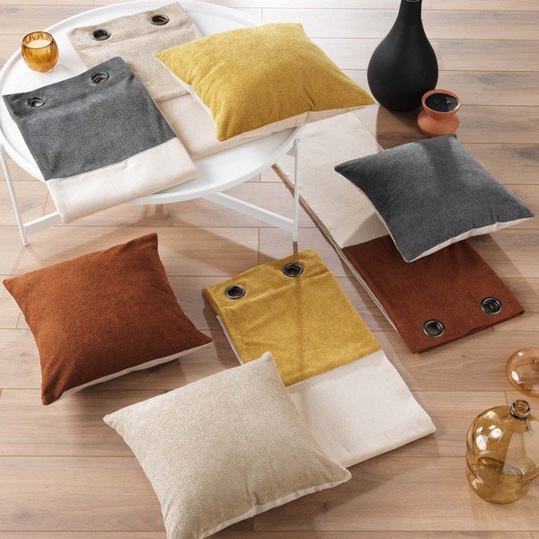 Draperie gri antracit/bej 140x240 cm Tessa – douceur d'intérieur-image-3