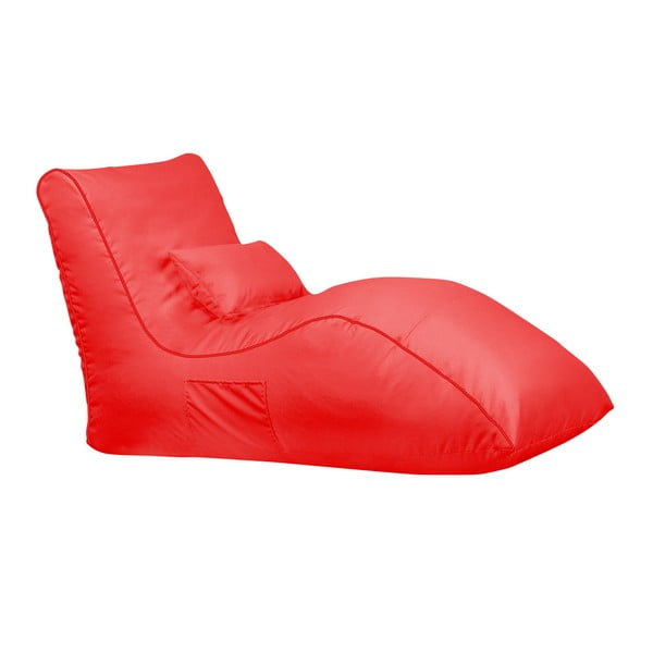 Beanbag în formă de șezlong Sit and Chill Palawan Claise Longue, roșu