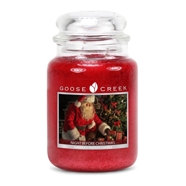 Lumânare parfumată în recipient de sticlă Goose Creek Pre-Christmas Night, 150 ore de ardere
