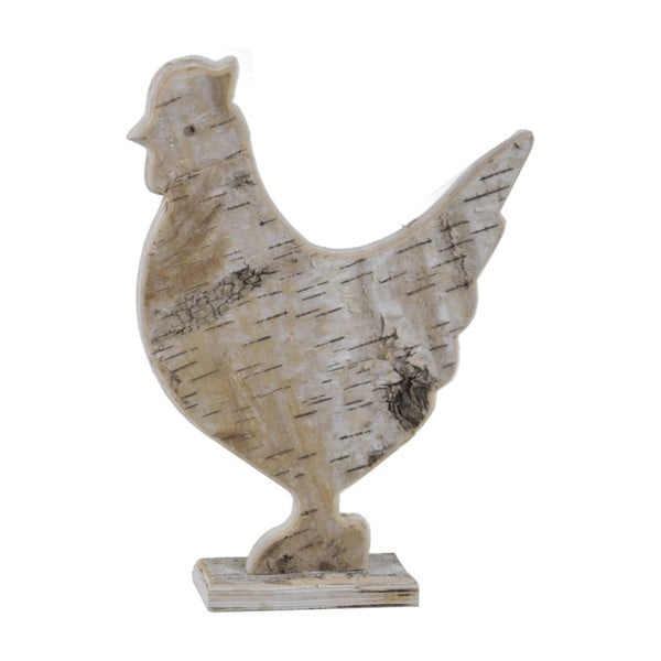 Decoraţiune din lemn în formă de găină Ego Dekor, 26 x 19,5 cm