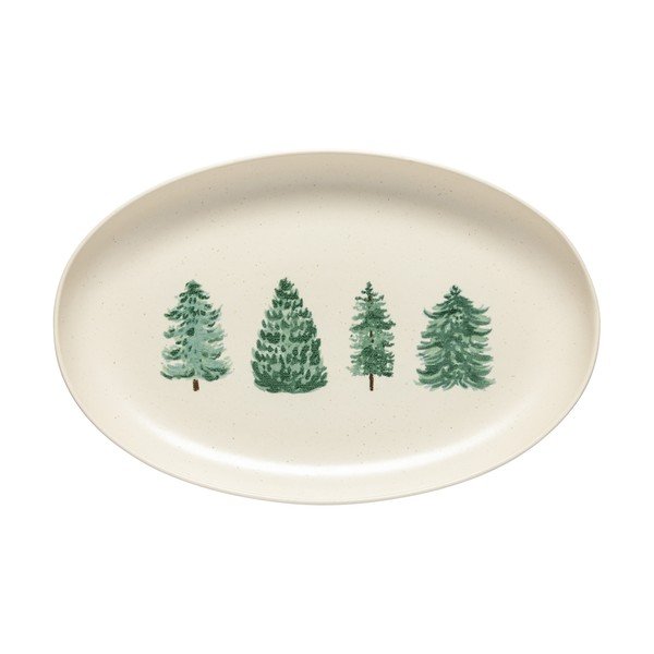 Tavă din gresie ceramică 26x41 cm  cu model de Crăciun Pacifica Christmas Tree – Casafina