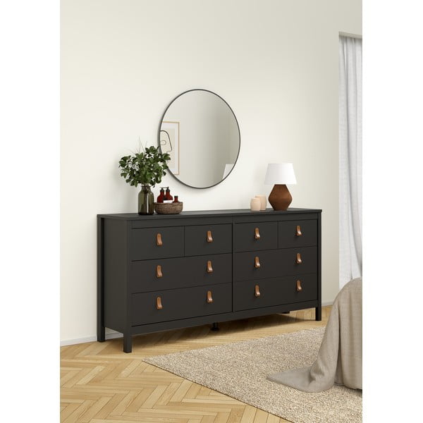 Comodă neagră joasă 159x80 cm Madrid – Tvilum-image-1