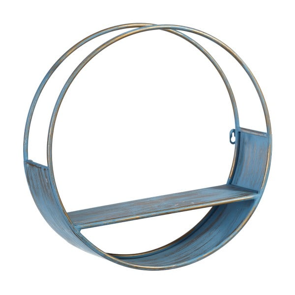 Raft metalic Ixia Fos, înălțime 40,5 cm, alb - albastru