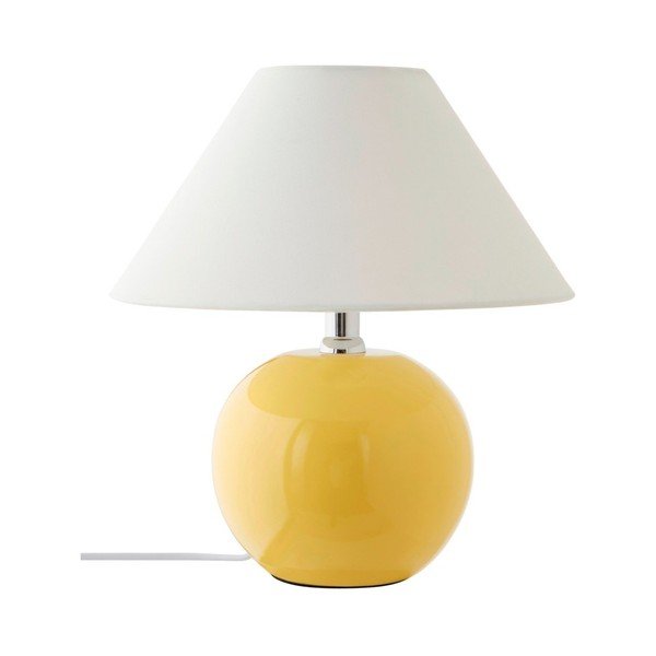 Veioză galbenă/crem din ceramică (înălțime 29 cm) Karamell – Jotex