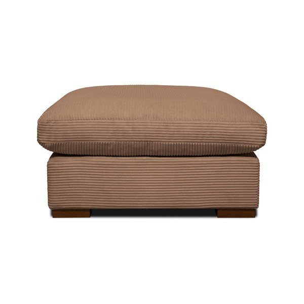 Taburet maro deschis cu tapițerie din catifea reiată Comfy – Scandic
