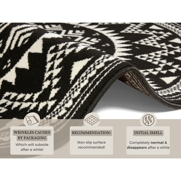 Covor Hanse Home Celebration Valencia, ⌀ 140 cm, negru-image-4