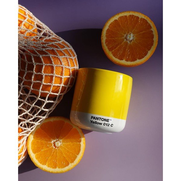 Ceașcă galbenă pentru cappuccino din porțelan 175 ml Yellow 012 – Pantone-image-1