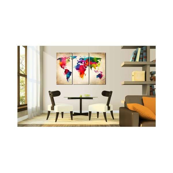 Tablou pe pânză din mai multe piese Bimago Rainbow, 80 x 120 cm-image-1