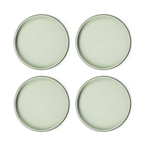 Farfurii verzi 4 buc. din gresie ø 22 cm Aura Rondo – Bonami Selection