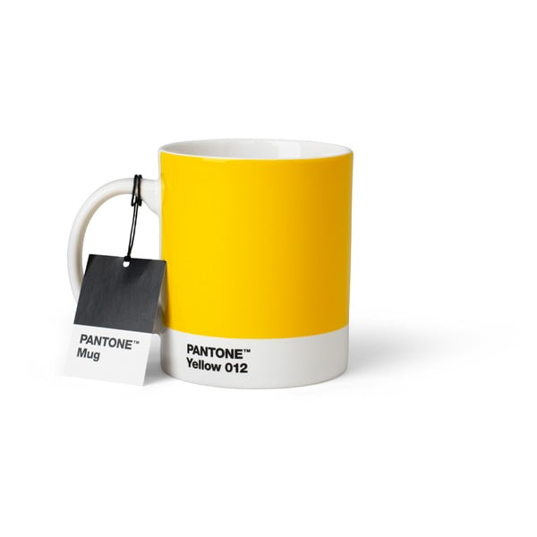 Cană galbenă din ceramică 375 ml Yellow 012 – Pantone-image-1