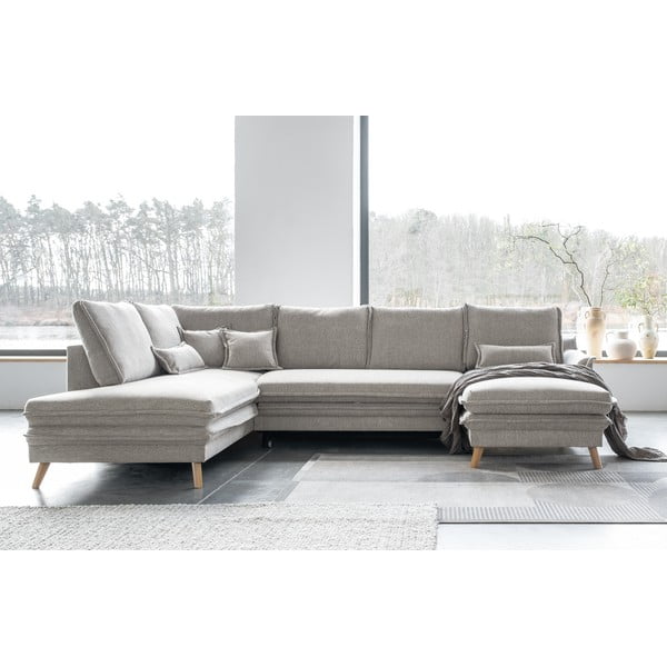 Colțar bej extensibil (cu colț pe partea stângă /în formă de "U") Charming Charlie – Miuform-image-1