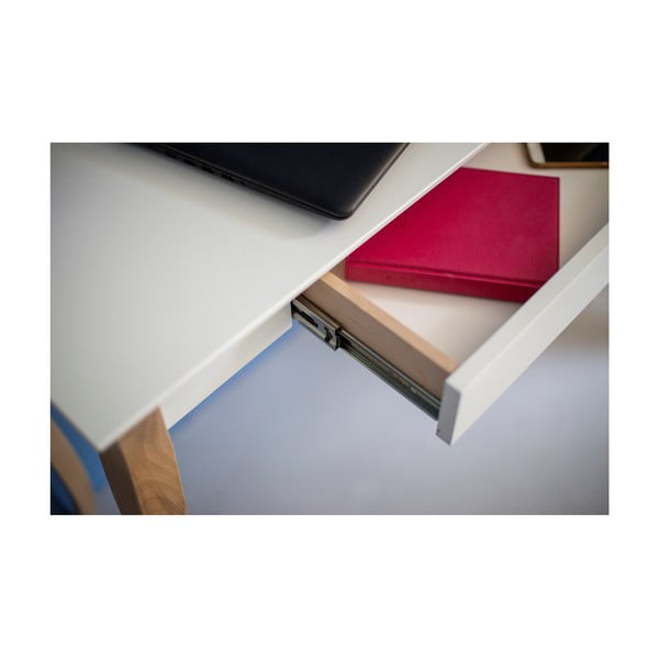 Birou Ragaba Lillo, lungime 85 cm, alb-image-4